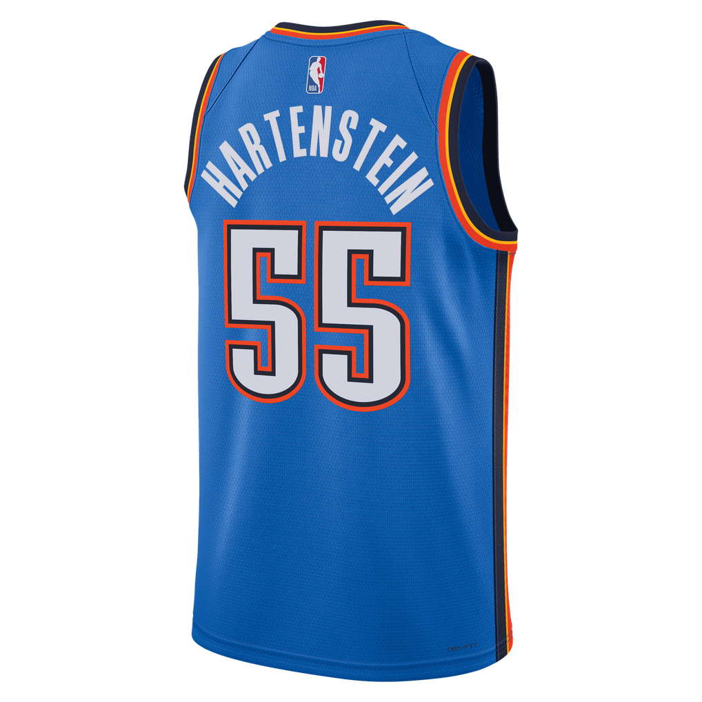 Nike Isaiah Hartenstein #55 Oklahoma City Thunder Blue Icon Edition Swingman Jersey