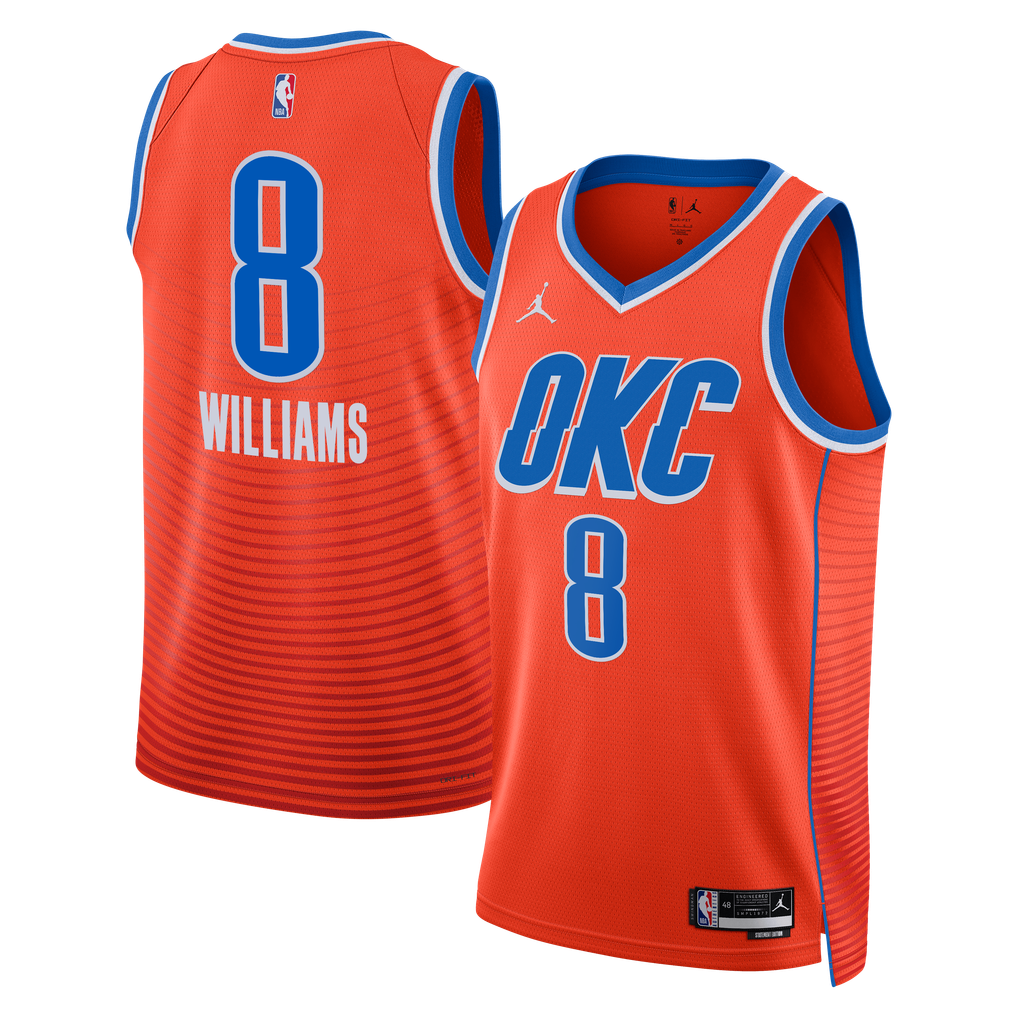 Nike Jalen Williams #8 Oklahoma City Thunder Orange Statement Edition Swingman Jersey