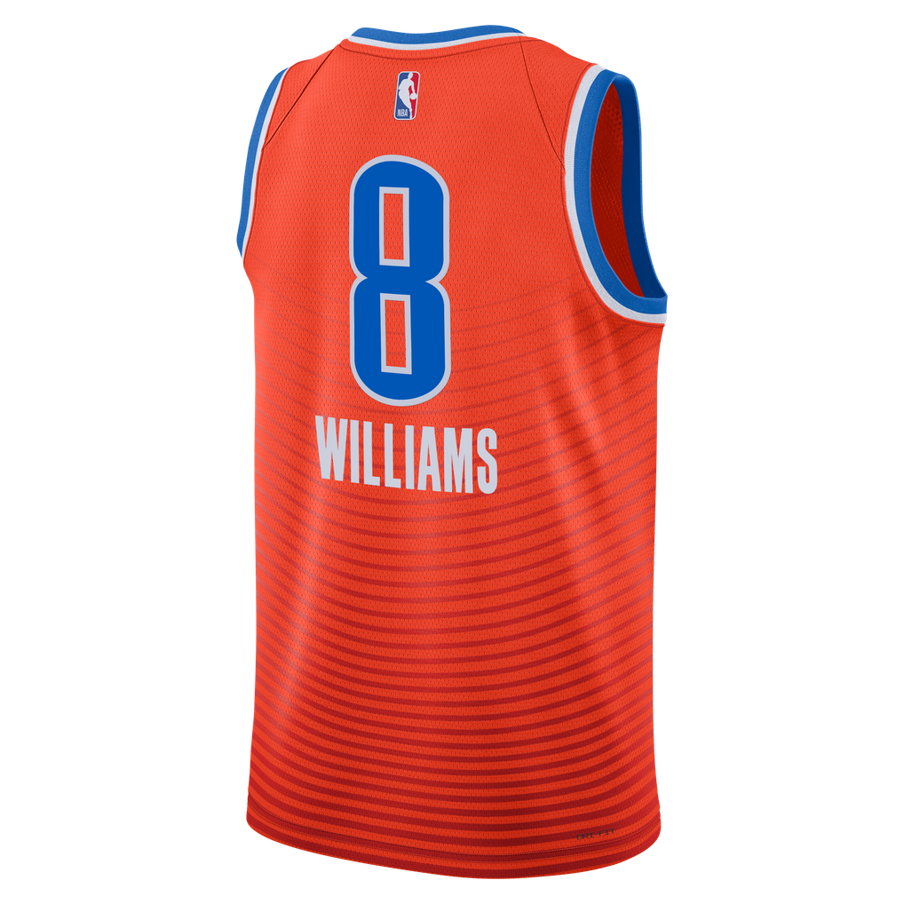 Nike Jalen Williams #8 Oklahoma City Thunder Orange Statement Edition Swingman Jersey