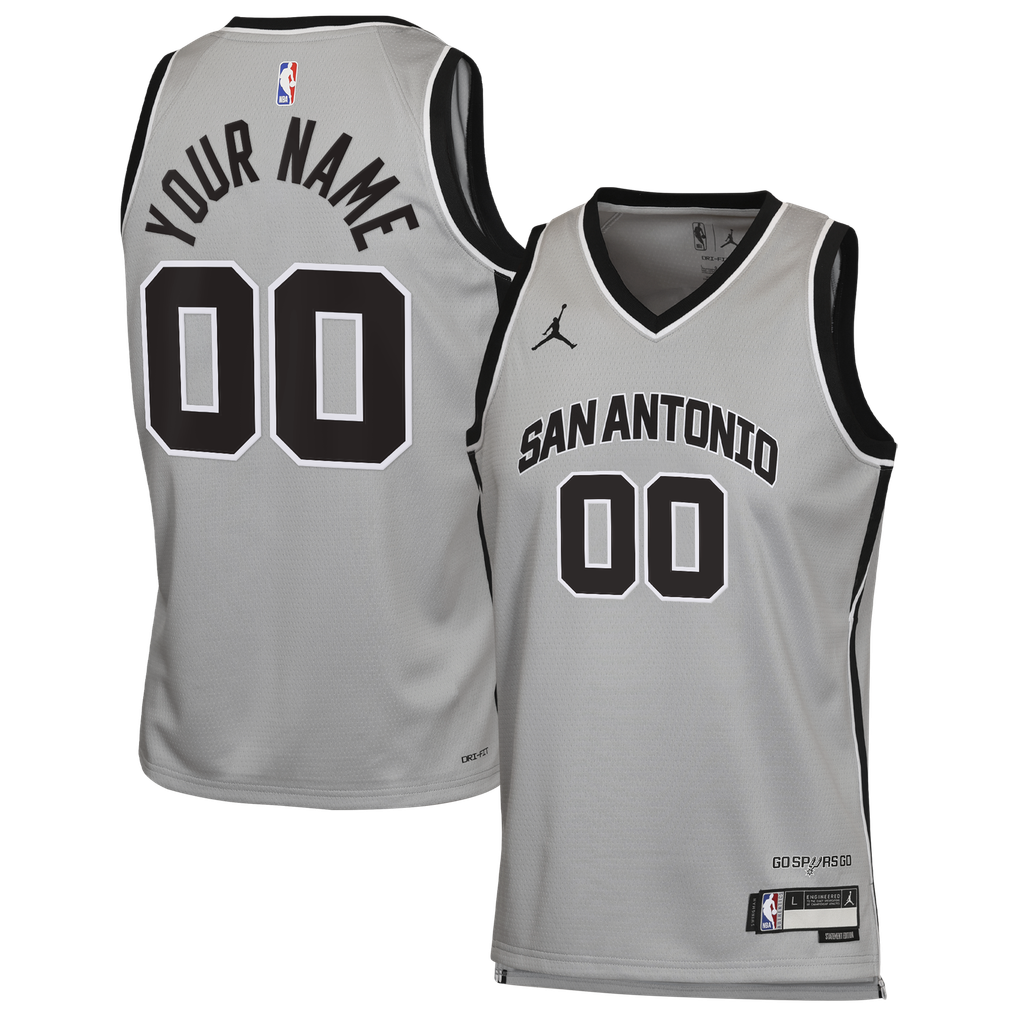 Jordan Brand San Antonio Spurs Custom Name & Number Gray Statement Edition Swingman Jersey