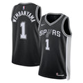 Nike Victor Wembanyama #1 San Antonio Spurs Black Icon Edition Swingman Jersey