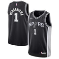Nike Victor Wembanyama #1 San Antonio Spurs Black Icon Edition Swingman Jersey