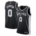 Nike Keldon Johnson #0 San Antonio Spurs Black Icon Edition Swingman Jersey