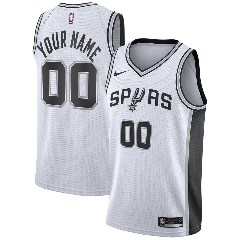 Nike San Antonio Spurs Custom Name & Number White Association Edition Swingman Jersey