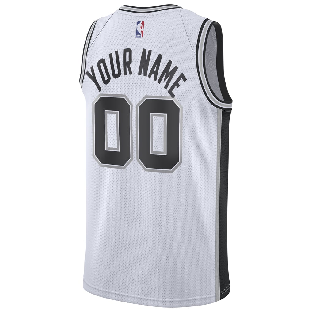 Nike San Antonio Spurs Custom Name & Number White Association Edition Swingman Jersey