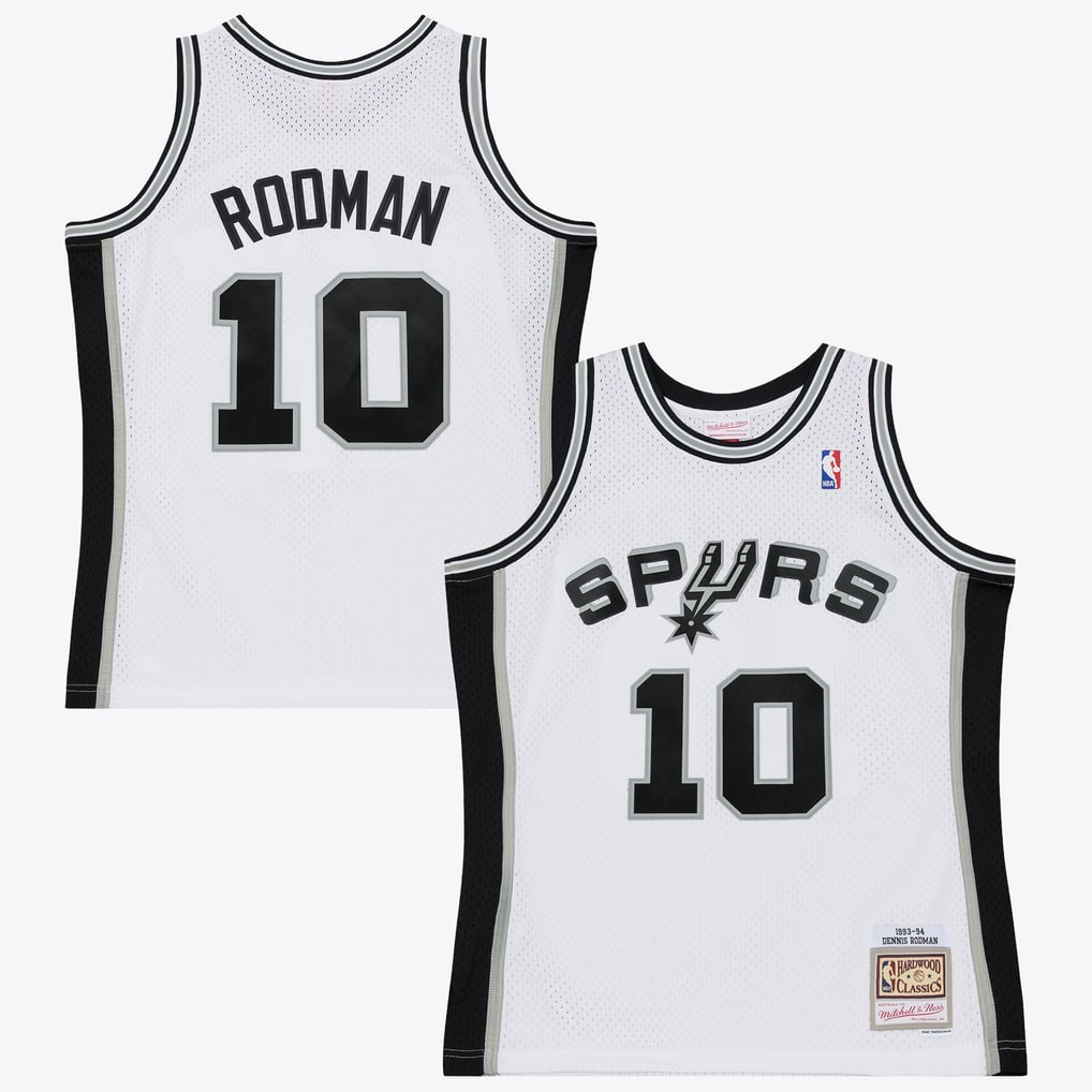Mitchell & Ness Dennis Rodman #10 San Antonio Spurs Hardwood Classics Swingman Jersey