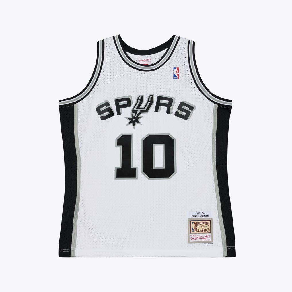 Mitchell & Ness Dennis Rodman #10 San Antonio Spurs Hardwood Classics Swingman Jersey