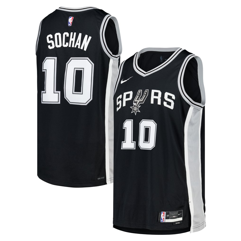 Nike Jeremy Sochan #10 San Antonio Spurs Black Icon Edition Swingman Jersey