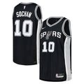 Nike Jeremy Sochan #10 San Antonio Spurs Black Icon Edition Swingman Jersey