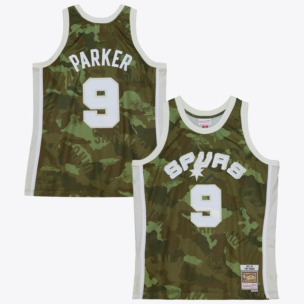 Mitchell & Ness Tony Parker #9 San Antonio Spurs Hardwood Classics Swingman Camo Jersey