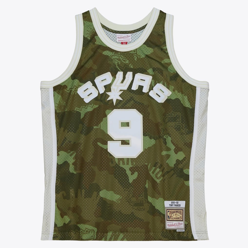 Mitchell & Ness Tony Parker #9 San Antonio Spurs Hardwood Classics Swingman Camo Jersey