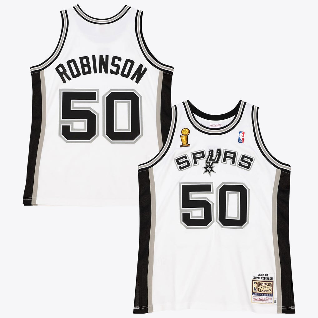 Mitchell & Ness David Robinson #50 San Antonio Spurs 2002-03 Finals Authentic Hardwood Classics Jersey