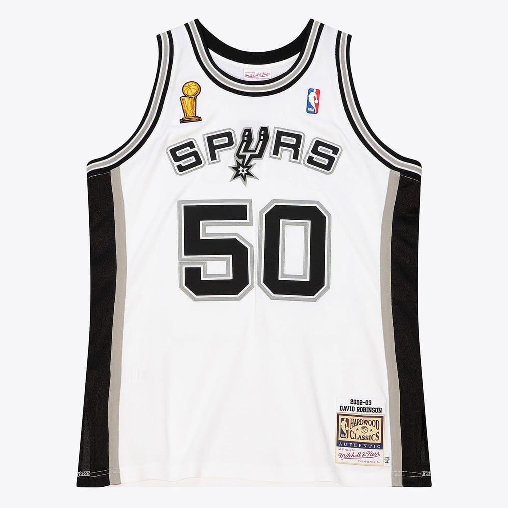 Mitchell & Ness David Robinson #50 San Antonio Spurs 2002-03 Finals Authentic Hardwood Classics Jersey