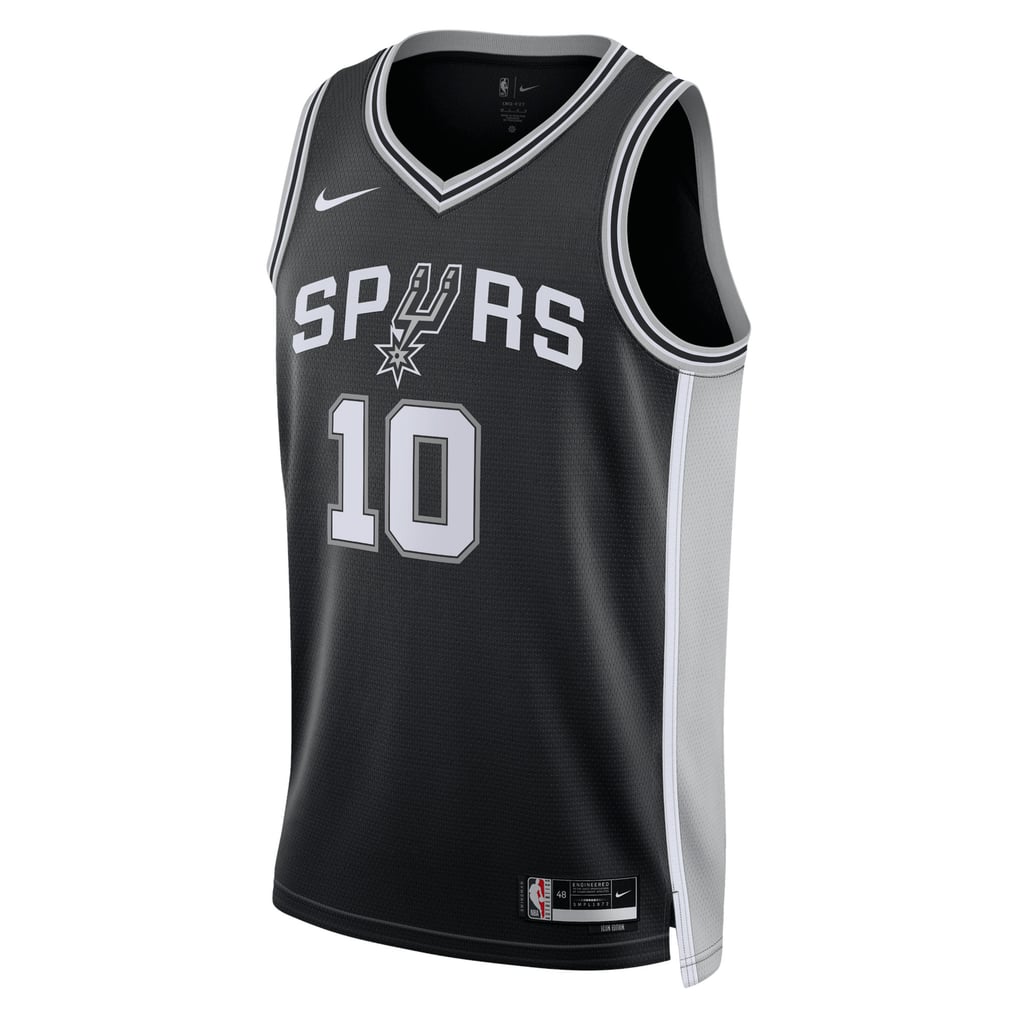 Nike Jeremy Sochan #10 San Antonio Spurs Black Icon Jersey