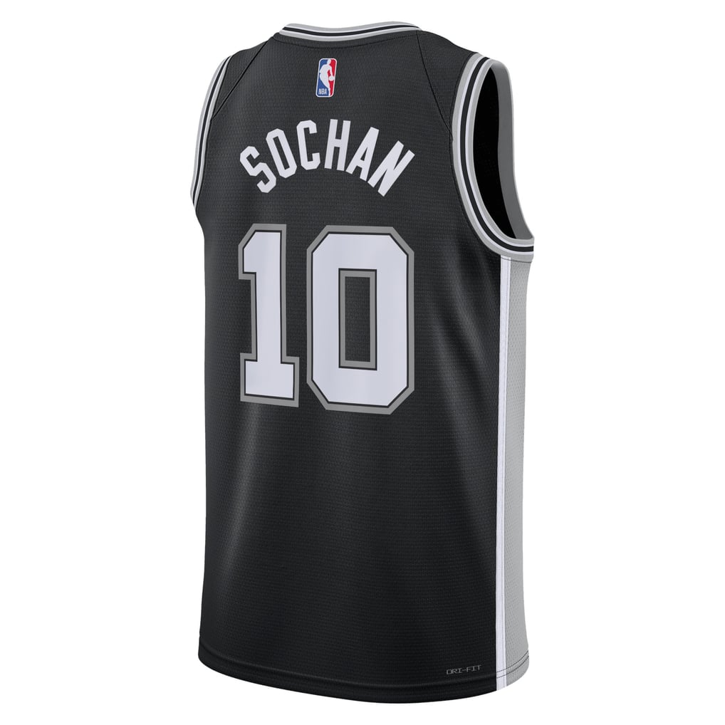 Nike Jeremy Sochan #10 San Antonio Spurs Black Icon Jersey