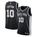 Nike Jeremy Sochan #10 San Antonio Spurs Black Icon Jersey