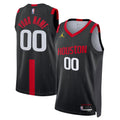 Jordan Brand Custom #00 Houston Rockets Black Statement Edition Jersey