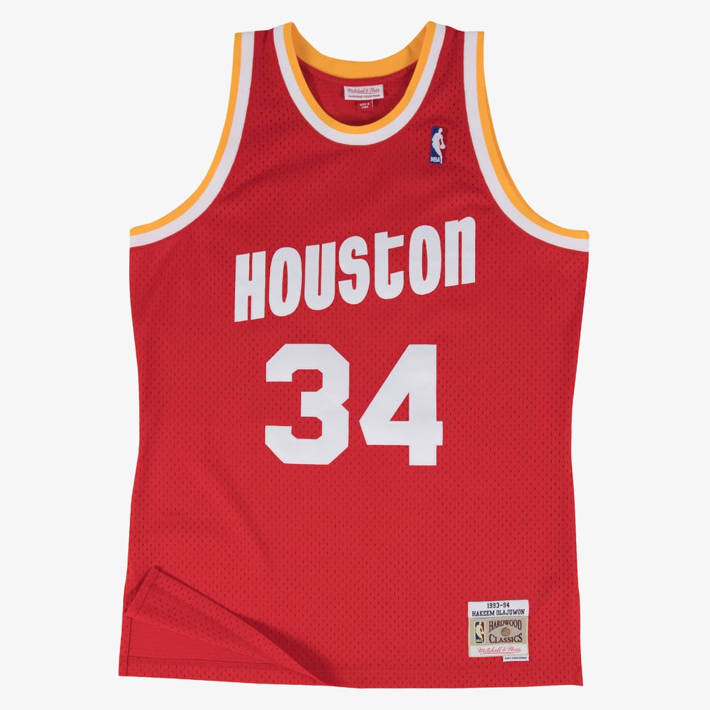 Mitchell & Ness Hakeem Olajuwon #34 Houston Rockets Hardwood Classics Swingman Jersey