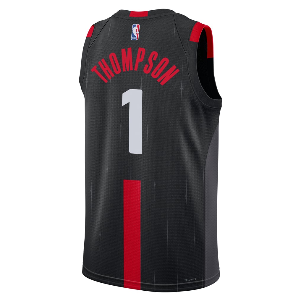 Jordan Brand Amen Thompson #1 Houston Rockets Black Statement Edition Jersey