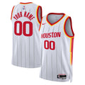 Nike Custom #00 Houston Rockets White City Edition Jersey