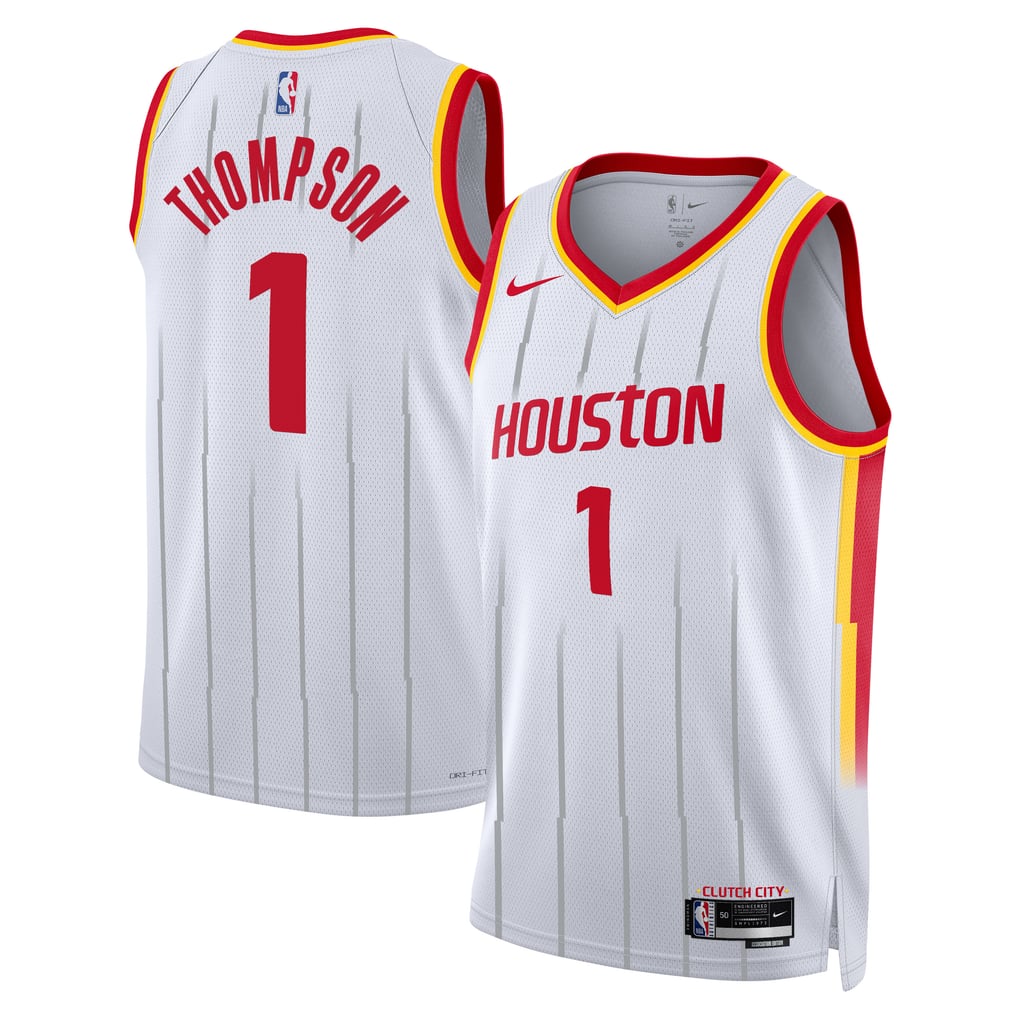 Nike Amen Thompson #1 Houston Rockets White City Edition Jersey