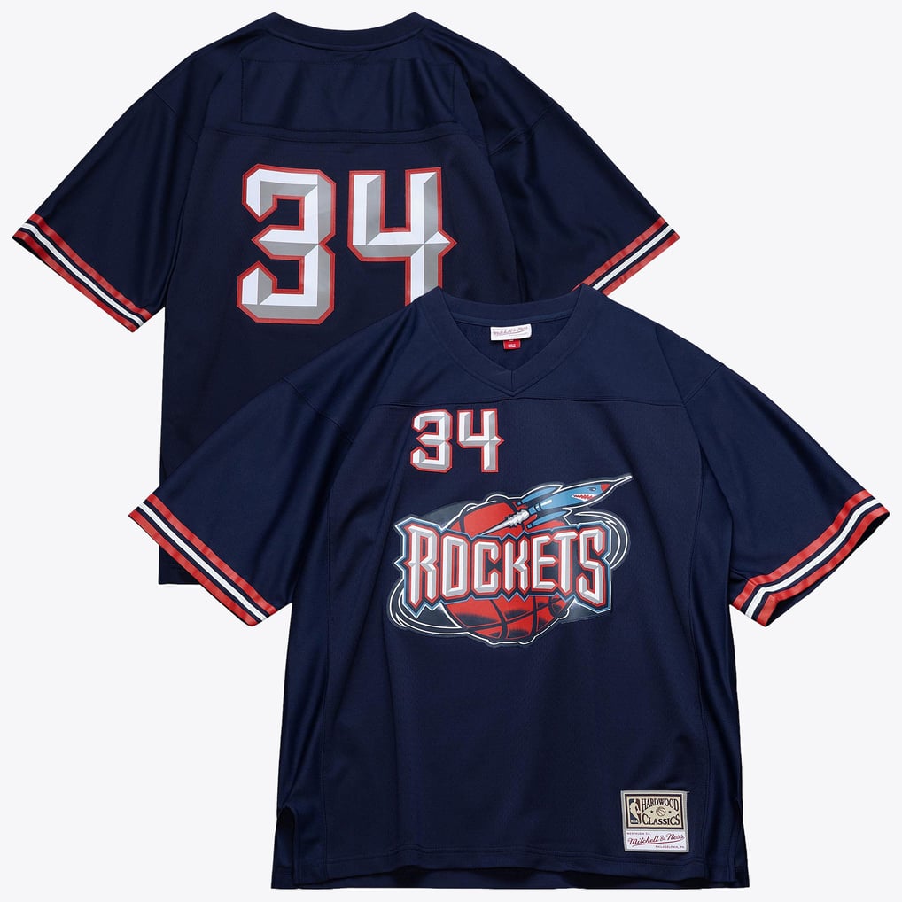 Mitchell & Ness Hakeem Olajuwon #34 Houston Rockets Hardwood Classics Short Sleeve Jersey