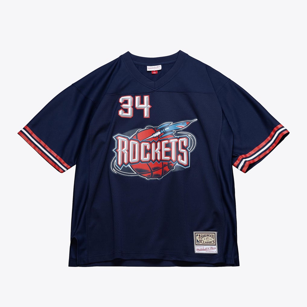 Mitchell & Ness Hakeem Olajuwon #34 Houston Rockets Hardwood Classics Short Sleeve Jersey