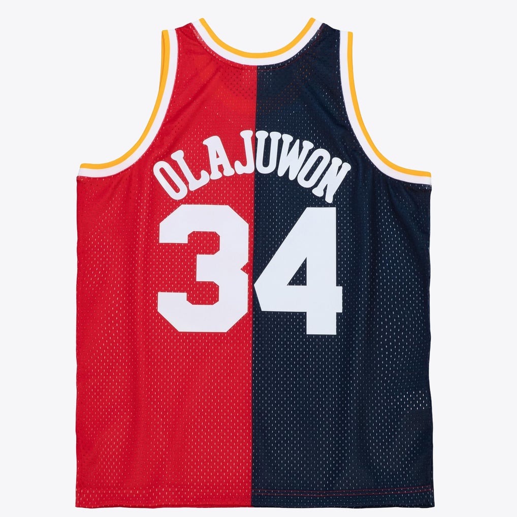 Mitchell & Ness Hakeem Olajuwon #34 Houston Rockets Split Hardwood Classics Swingman Jersey
