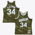 Mitchell & Ness Hakeem Olajuwon #34 Houston Rockets Camo Hardwood Classics Swingman Jersey