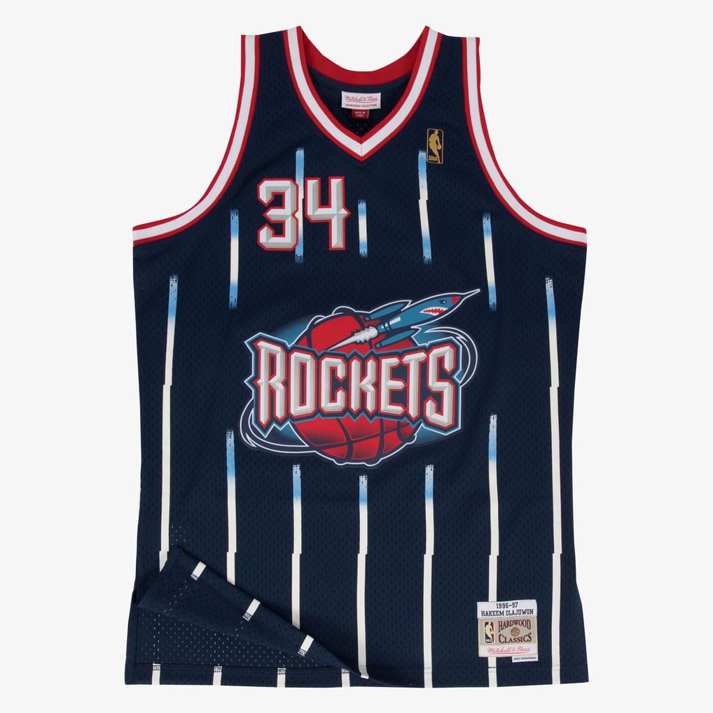 Mitchell & Ness Hakeem Olajuwon #34 Houston Rockets 1996-97 Hardwood Classics Swingman Jersey