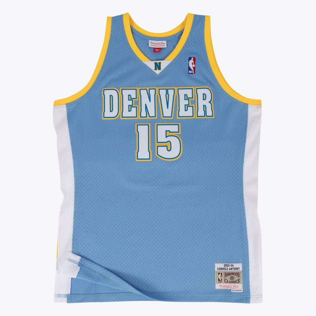 Mitchell & Ness Denver Nuggets Carmelo Anthony #15 Hardwood Classics Swingman Jersey