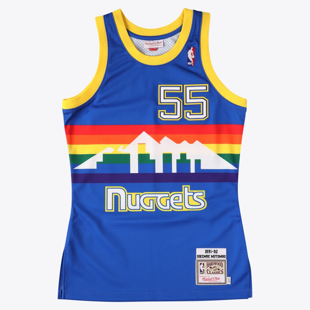 Mitchell & Ness Denver Nuggets Dikembe Mutombo #55 1991-92 Hardwood Classics Authentic Jersey