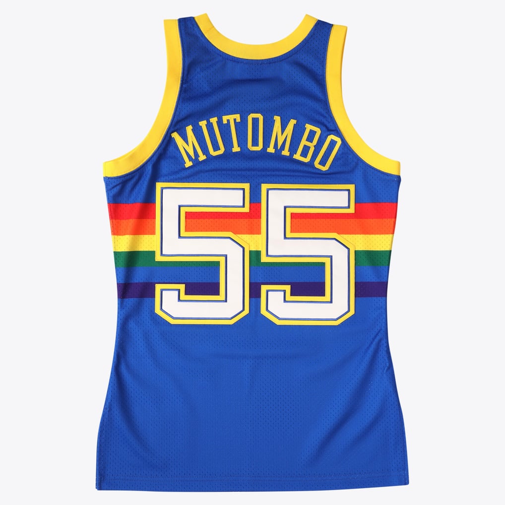 Mitchell & Ness Denver Nuggets Dikembe Mutombo #55 1991-92 Hardwood Classics Authentic Jersey