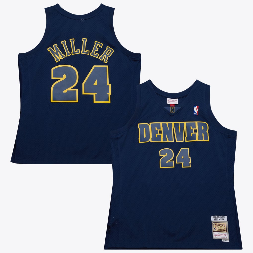 Nike nba store Mitchell & Ness Denver Nuggets Andre Miller #24 Hardwood Classics Swingman Jersey basketball jerseys