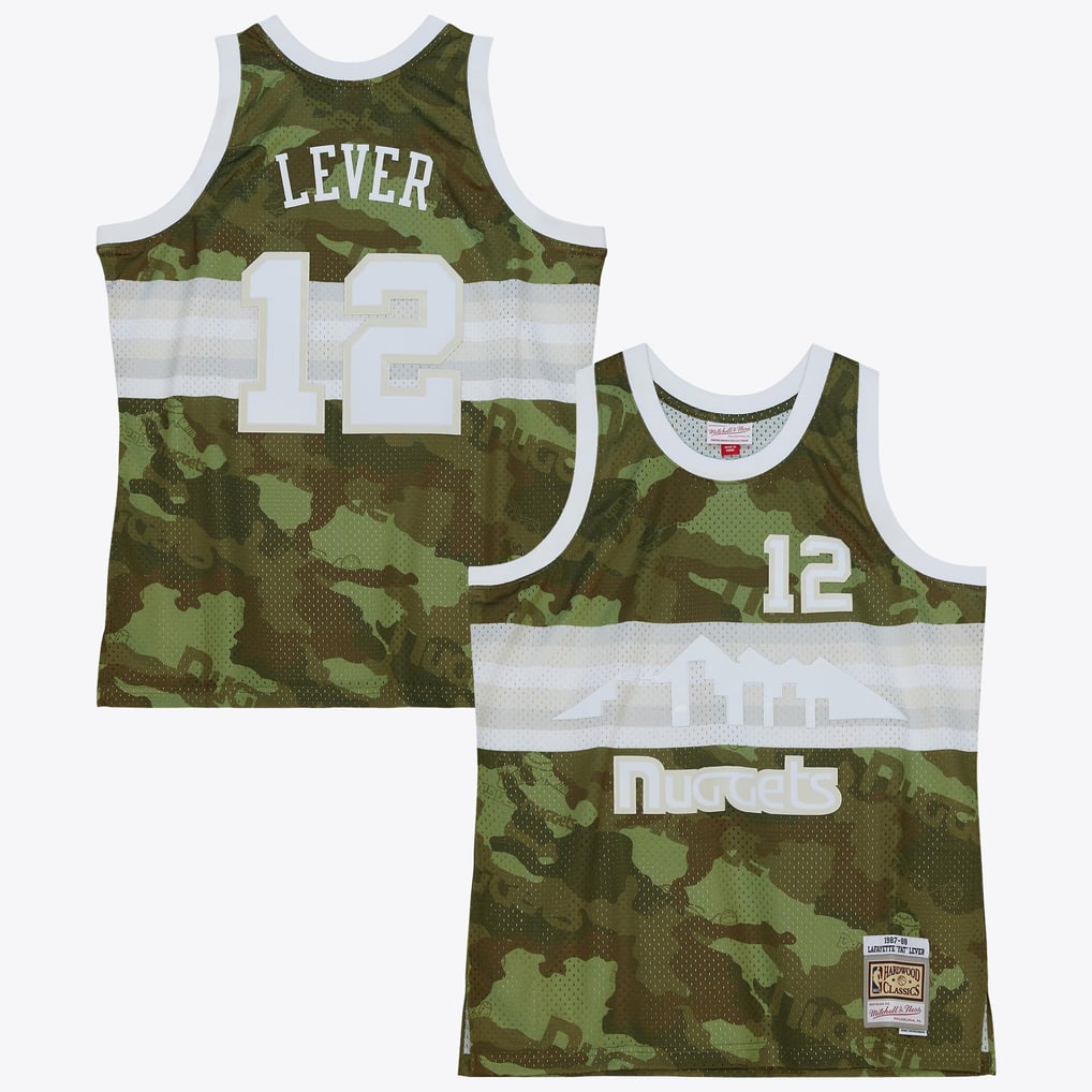 Nike nba store  Mitchell & Ness Denver Nuggets Lafayette Lever #12 1987-88 Camo Hardwood Classics Swingman Jersey basketball jerseys