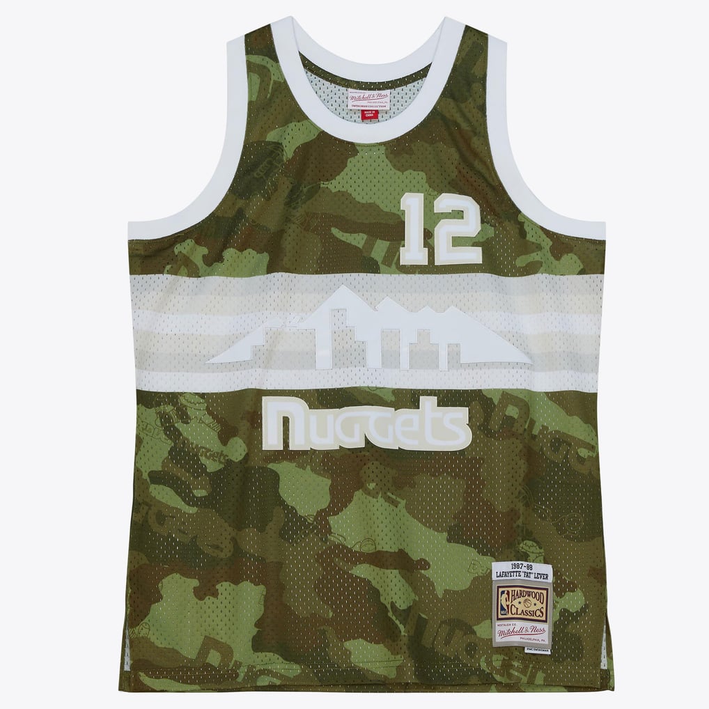 Nike nba store  Mitchell & Ness Denver Nuggets Lafayette Lever #12 1987-88 Camo Hardwood Classics Swingman Jersey basketball jerseys