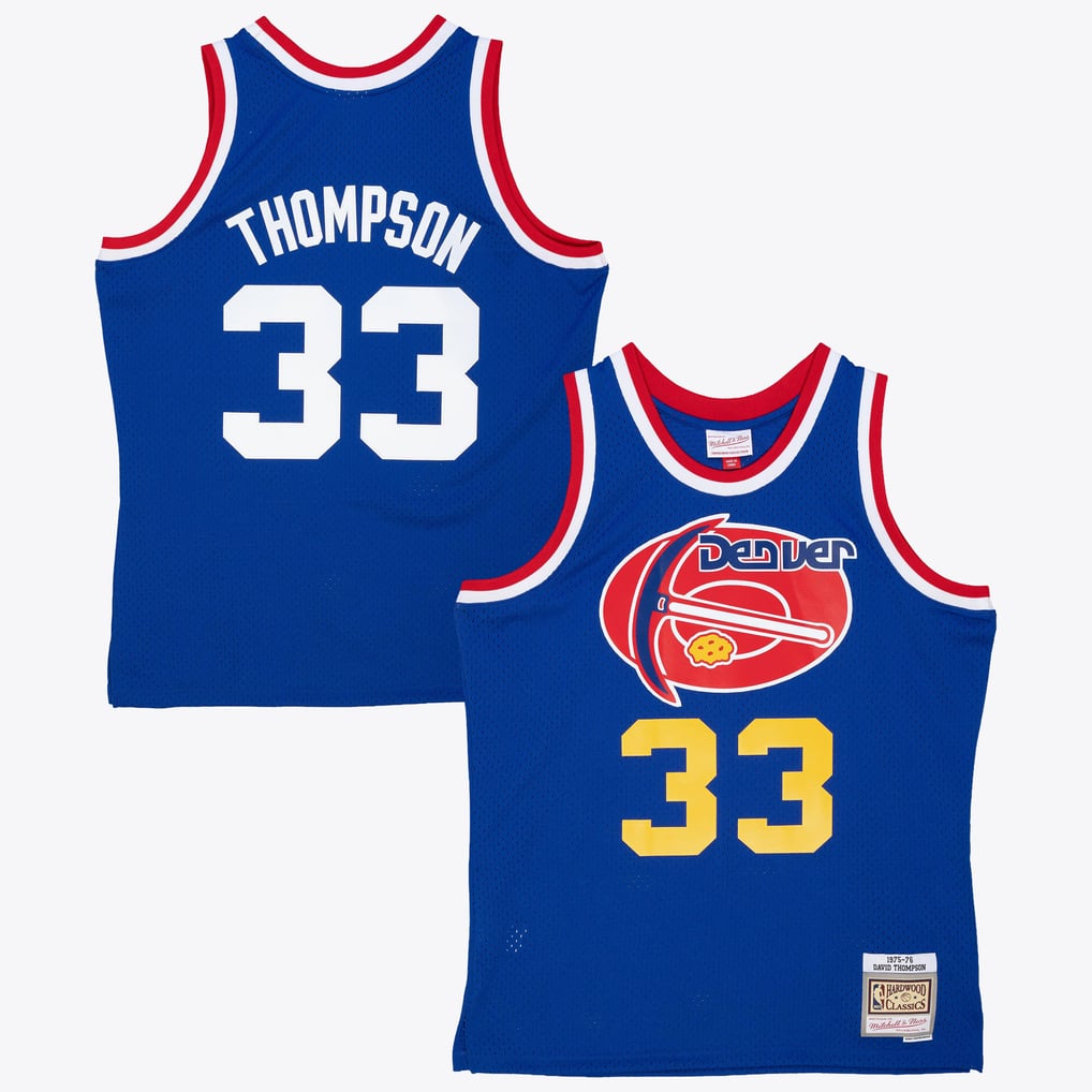 Nike nba store Mitchell & Ness Denver Nuggets David Thompson #33 1975-76 Hardwood Classics Swingman Jersey basketball jerseys