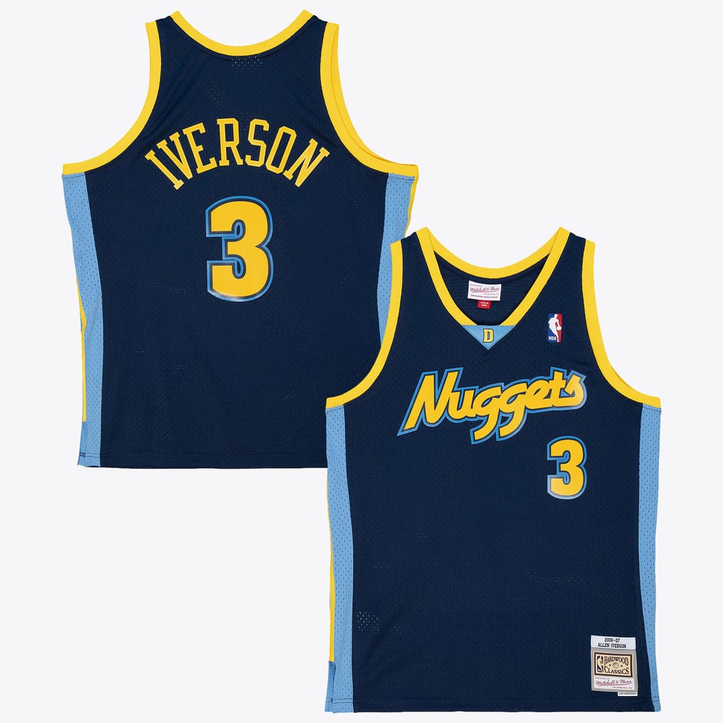 Mitchell & Ness Denver Nuggets Allen Iverson #3 2006-07 Hardwood Classics Swingman Jersey
