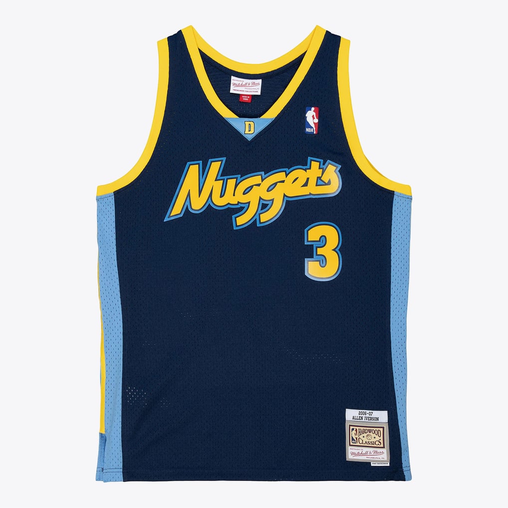 Mitchell & Ness Denver Nuggets Allen Iverson #3 2006-07 Hardwood Classics Swingman Jersey