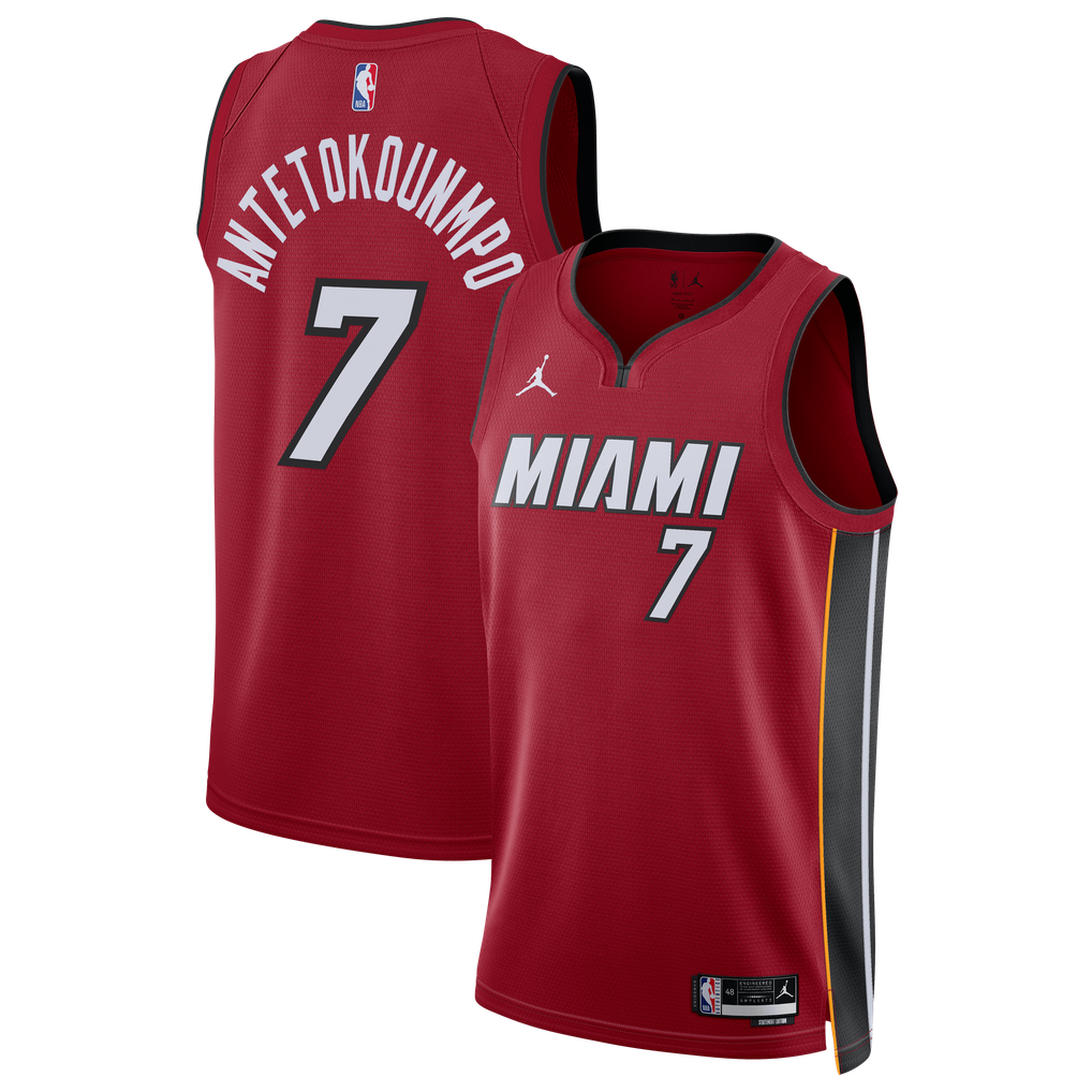 Jordan Brand Miami Heat Giannis Antetokounmpo #7 Swingman Jersey – Red Statement Edition