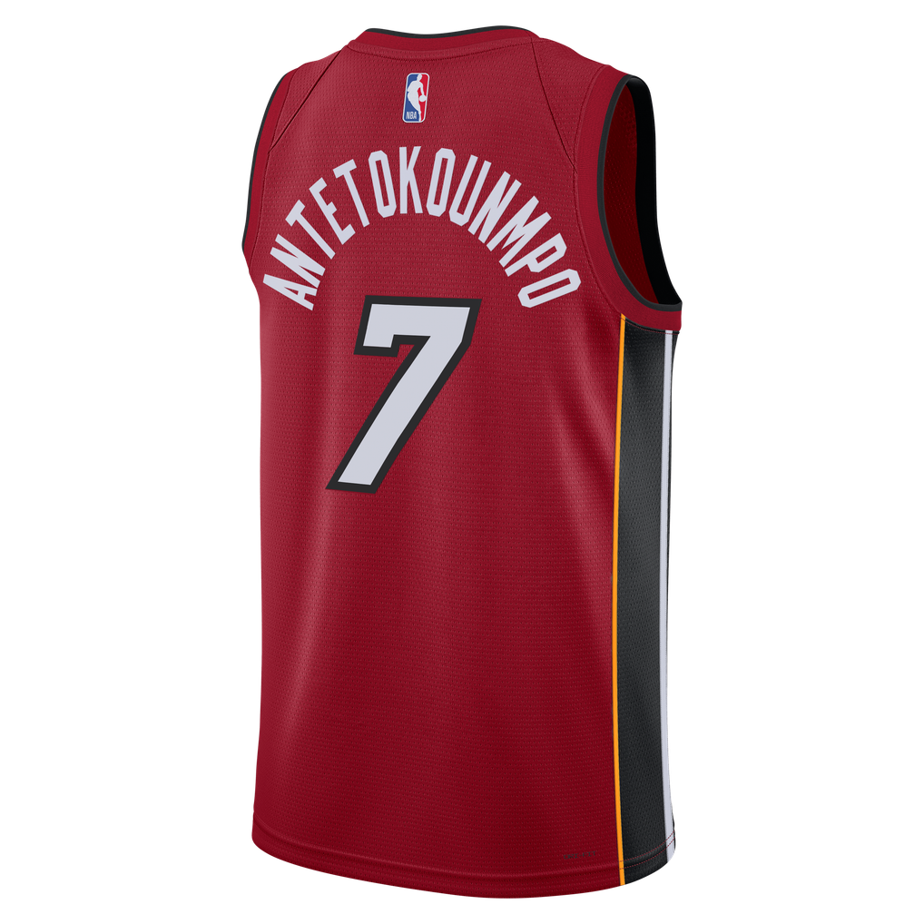 Jordan Brand Miami Heat Giannis Antetokounmpo #7 Swingman Jersey – Red Statement Edition