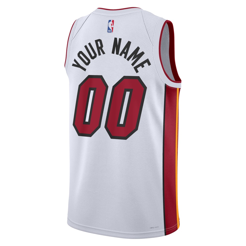 Nike Miami Heat #00 Custom Swingman Jersey – White Association Edition