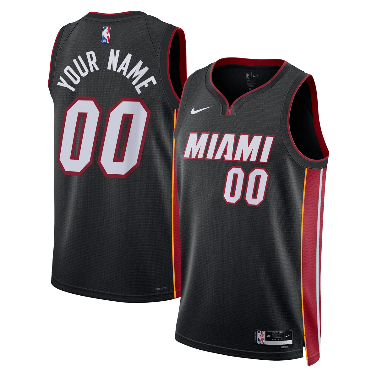 Nike Miami Heat #00 Custom Swingman Jersey – Black City Edition