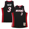 Nike nba store Mitchell & Ness Miami Heat Dwyane Wade #3 Hardwood Classics 2012-13 Swingman Jersey – Black basketball jerseys