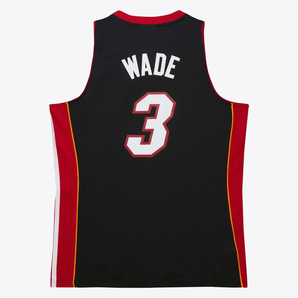 Nike nba store Mitchell & Ness Miami Heat Dwyane Wade #3 Hardwood Classics 2012-13 Swingman Jersey – Black basketball jerseys