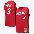 Nike nba store Mitchell & Ness Miami Heat Dwyane Wade #3 Hardwood Classics 2005-06 Swingman Jersey – Red basketball jerseys