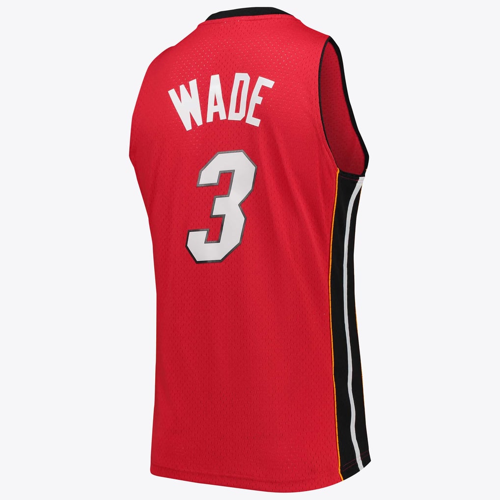 Nike nba store Mitchell & Ness Miami Heat Dwyane Wade #3 Hardwood Classics 2005-06 Swingman Jersey – Red basketball jerseys