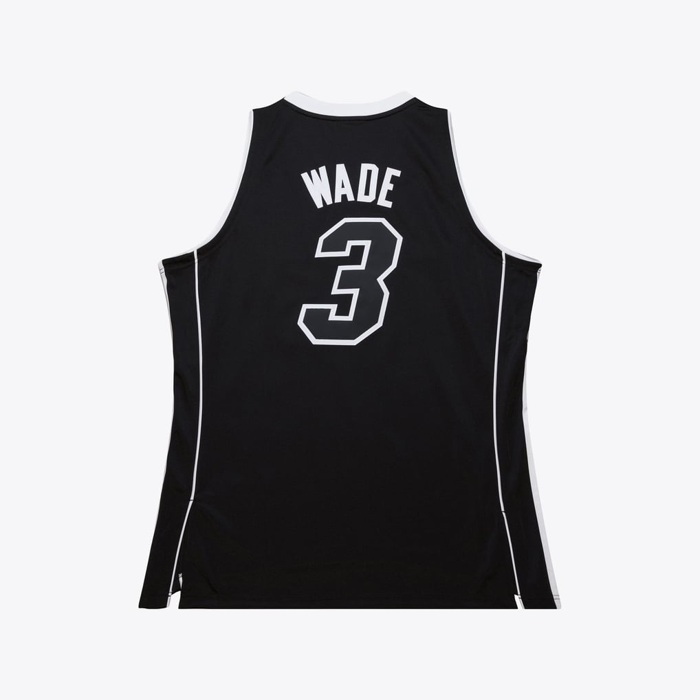 Nike nba store Mitchell & Ness Miami Heat Dwyane Wade #3 Hardwood Classics 2011-12 Authentic Jersey – Black  basketball jerseys