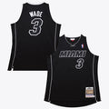 Nike nba store Mitchell & Ness Miami Heat Dwyane Wade #3 Hardwood Classics 2011-12 Authentic Jersey – Black  basketball jerseys