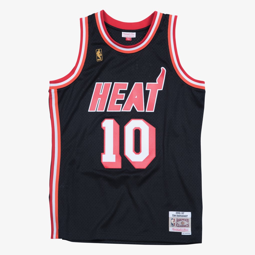 Nike nba store  Mitchell & Ness Miami Heat Tim Hardaway #10 Hardwood Classics 1996-97 Swingman Jersey – Black basketball jerseys
